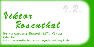 viktor rosenthal business card